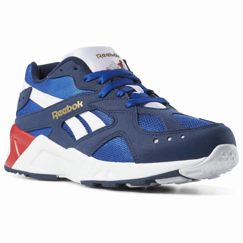 Reebok Aztrek Tenisky Damske - Námornícka Modrá/Kráľovská Modrá/Biele/Červené PZ8245DC